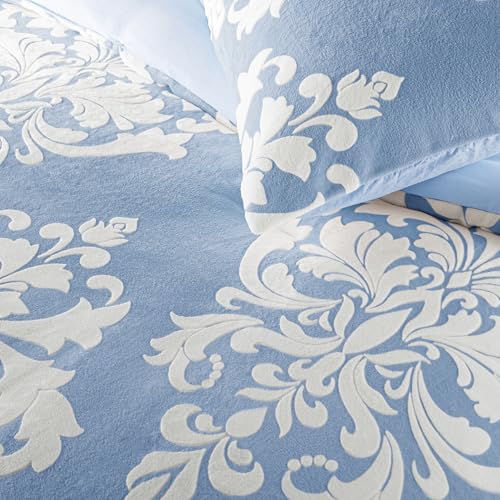 Burnout Printed Flanelli Talvipeite, Bohemian Pehmopeitto erittäin pehmeällä mikrokuitupohjalla, Lämpimät vuodevaatteet ympäri vuoden